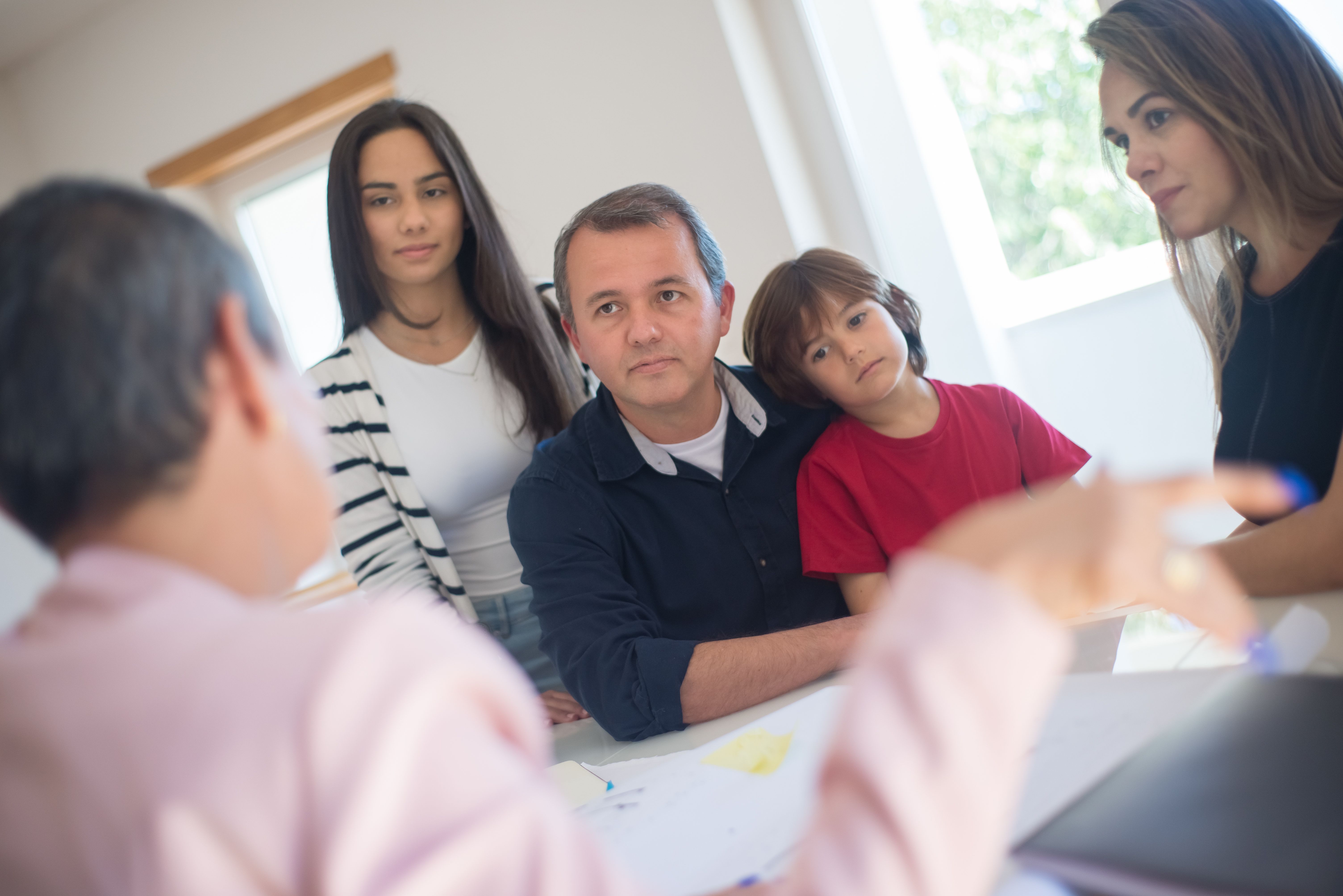 Family receiving education consultancy